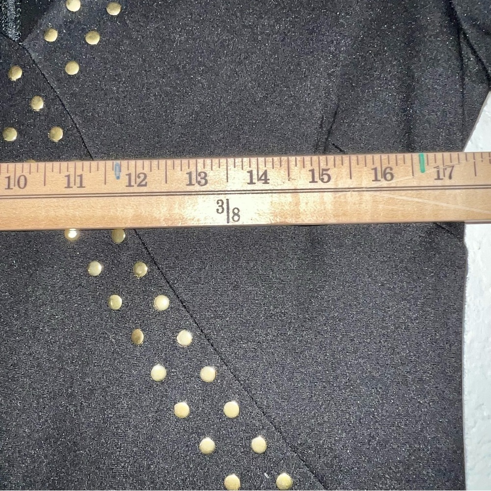 Carmen Marc Valvo Size 10 Black Studded Dress - Picture 6 of 7
